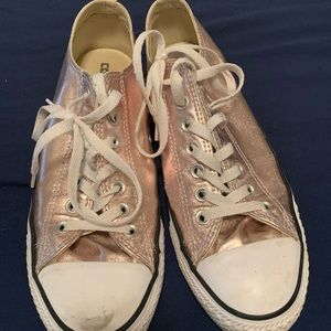 Rose Gold Converse shoes